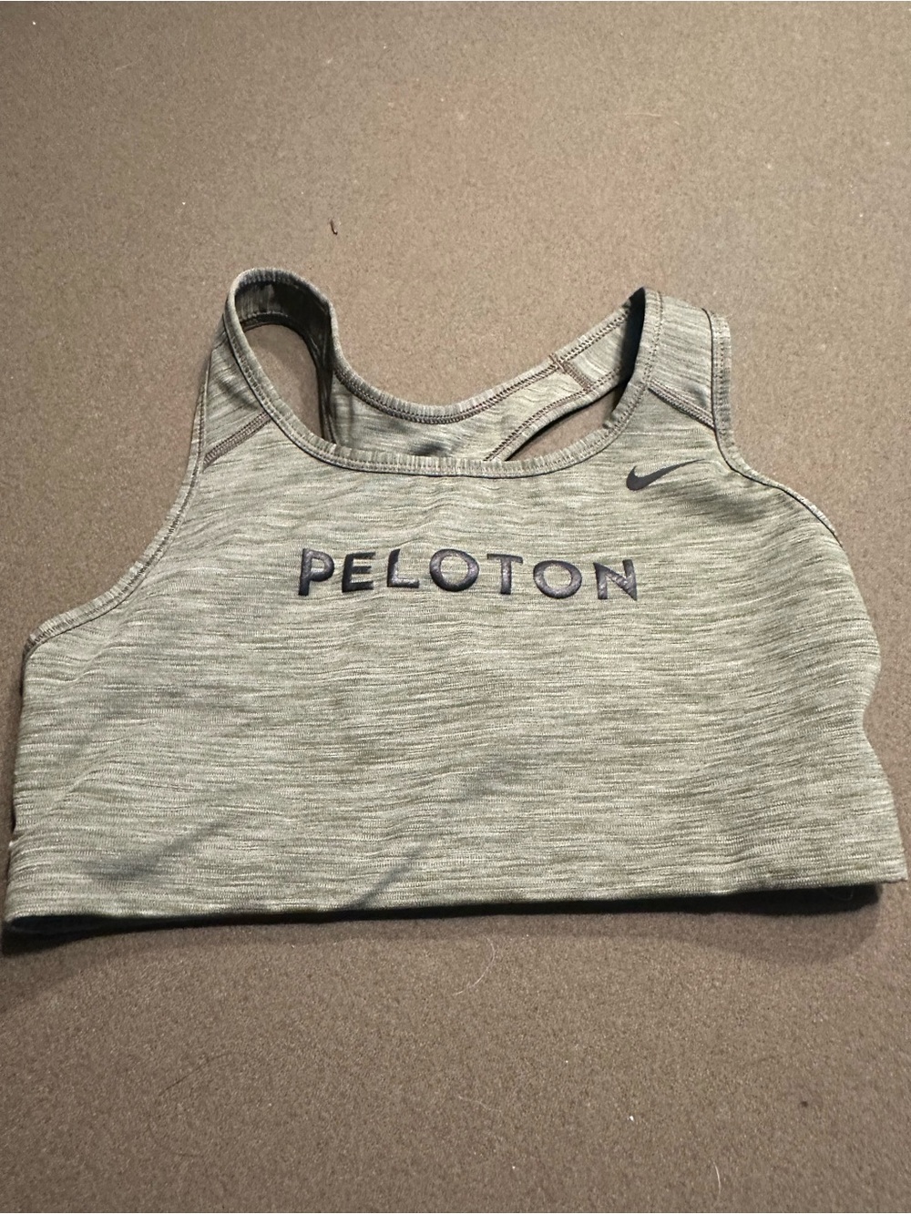 Peloton x Nike Heather Olive Sports Bra large EUC